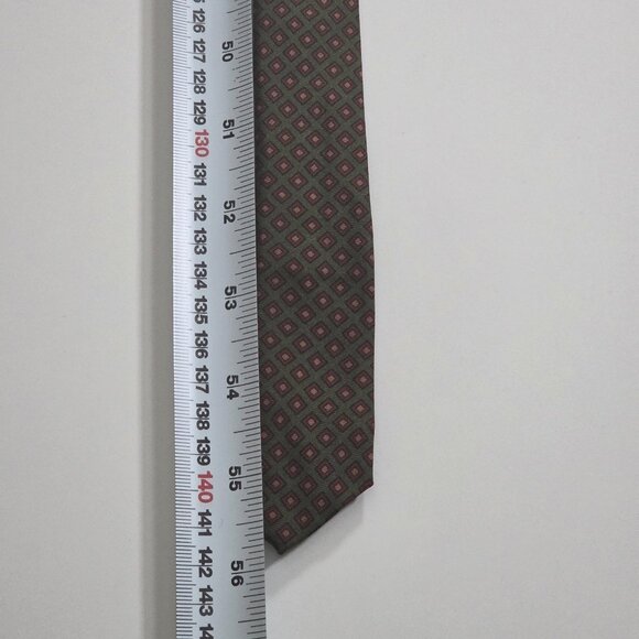 Polo Ralph Lauren Silk Tie Geo Print Preppy Office Hand Finished USA W 4" L 56" - Picture 8 of 15